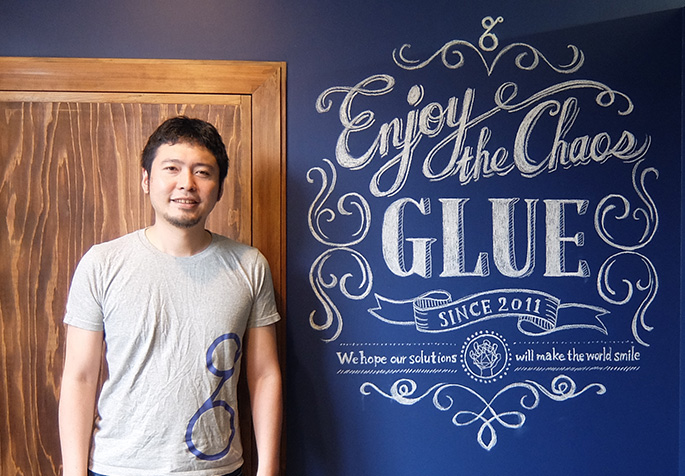 Kota Sakoda, the CEO of Fukuoka-based Glue Inc.