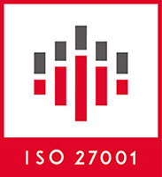 アイエムジェー審査登録センター株式会社ISO27001認証ロゴ